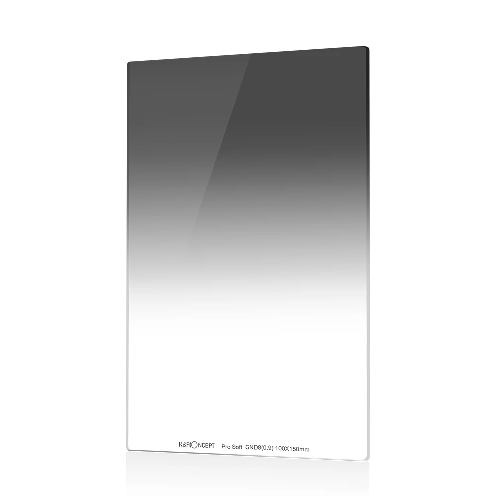 K&F CONCEPT 100*150*2.0mm Pro Soft GND8 Square Filter 100mm Filter HD Optical Glass Waterproof Scratch Resistant photography