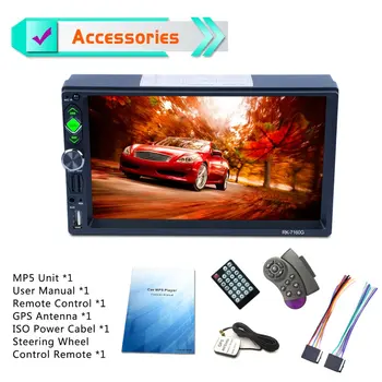 

7inch Car MP5 Player Touch Screen Rear View Fast Charge FM/RDS Car Radio HD GPS Navigation Car Multimedia Player
