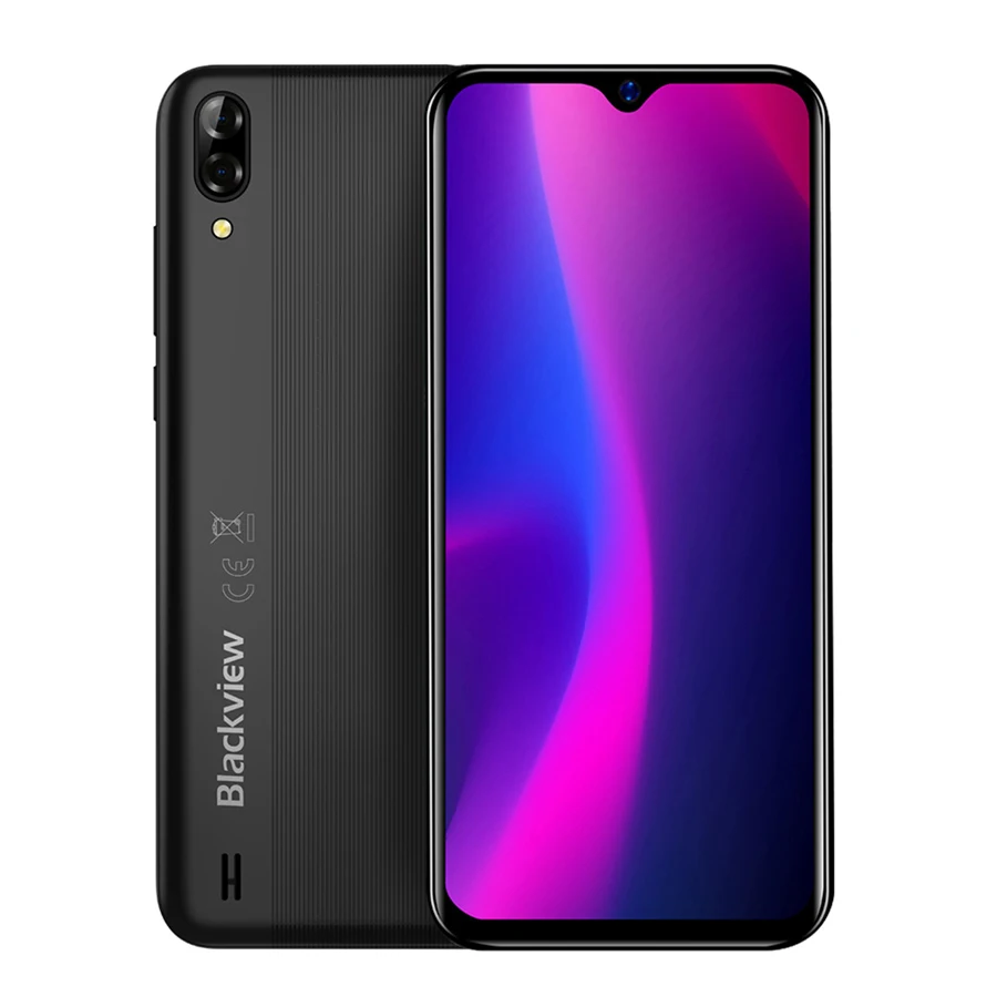 Black Blackview A60 1 ГБ ОЗУ 16 Гб ПЗУ 6," 19,2: 9 экран MT6580A/WA четырехъядерный 13,0 МП Двойная камера заднего вида 3g мобильный телефон - Цвет: Black