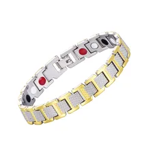 Модный браслет для похудения из нержавеющей стали, титановая сталь с магнитным магнитом для здоровья, здоровый тонкий браслет