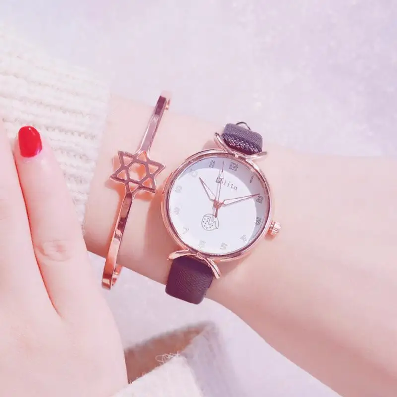 

Creative Relojes Women Quartz Watches Denim Design Leather Strap Casual Wristwatch 2019 Relogio Feminino Ladies Watch for Girl