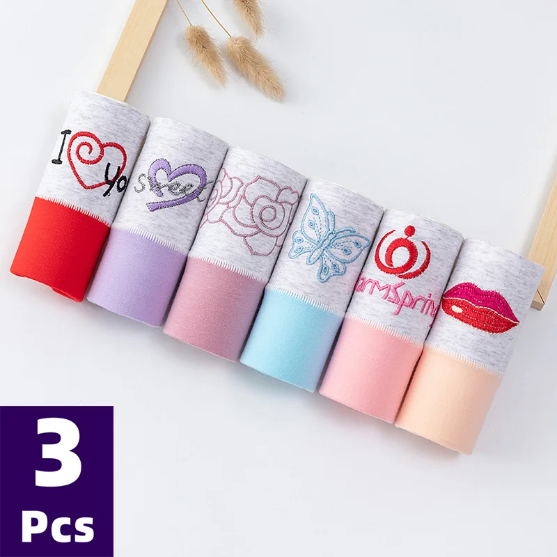 

3Pcs High Waist Women's Underwear Cotton Plus Size Womens Seamless Panties Breathable Lingerie Female Briefs Cotton Underwear