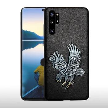 

Genuine 3D Emboss Christmas reindeer Grain Leather phone case for Samsung galaxy Note 10 9 S20 Ultra A50 A70 A51 S10 S8 S9 Plus