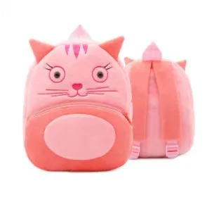 3D детская школьная сумка, плюшевый мультяшный рюкзак в виде животного, школьные сумки для детского сада, милые игрушки для детей, малышей - Цвет: cat