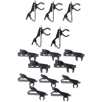 

5pcs Microphone iron clip tie clip mic lapel collar clip microphone accessories