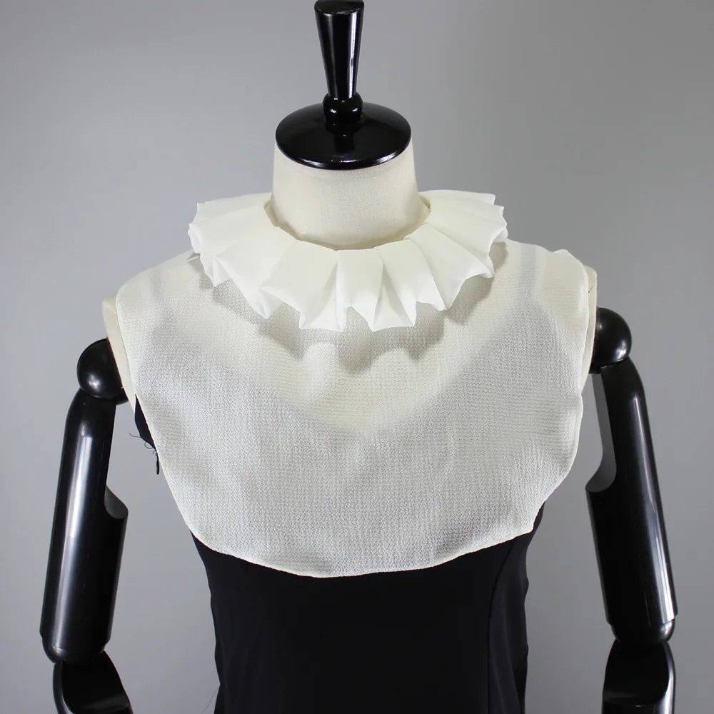 

Women Chiffon Stand Fake Collar Sweater Half Shirt Blouse Tops False Collar Stand Detachable Collars for Women Nep Kraagie