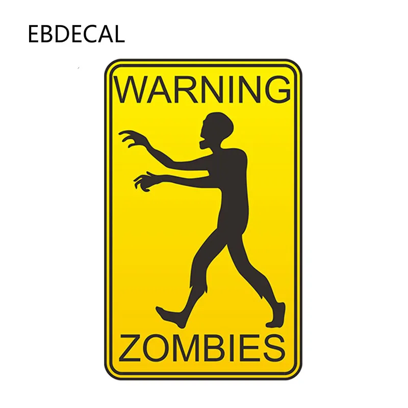 EBdecal Car Styling Warning Zombies Vinyl Sticker For Auto Car/Bumper/Window/Wall Decal Decals DIY Decor CT11056 | Автомобили и