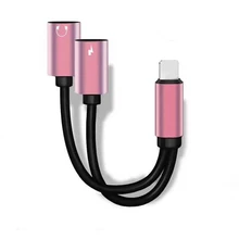 Двойной Lightning адаптер для зарядного устройства для iPhone X XR XS макс 7 8 Plus телефон Зарядное устройство вызова аудио разветвитель AUX кабели разъема