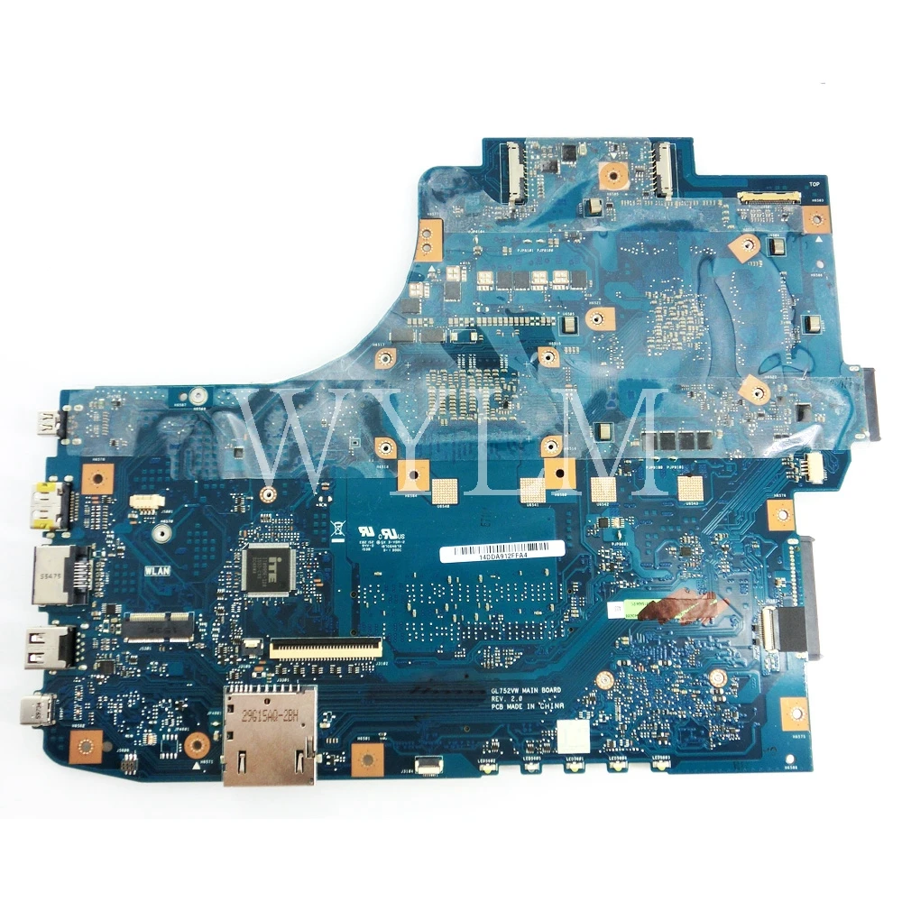  ROG GL752VW motherboard With I7-6700CPU N16P-GX-A1 mainboard REV2.0/REV2.1 For ASUS GL752V GL752 la