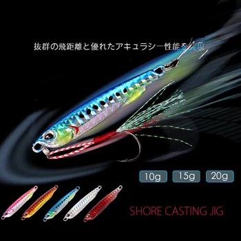 

5pcs/Lot Hard Jig Lure for Sea Fishing Japan Style Shore Casting Jigging Bait Wobber Spoons Sequin Spinners Tackle Isca Pesca