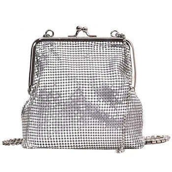 

new chain Bag for women PU Alloy Sequin handbag ladies 2020 fashion Small square handbags shopper bags girl