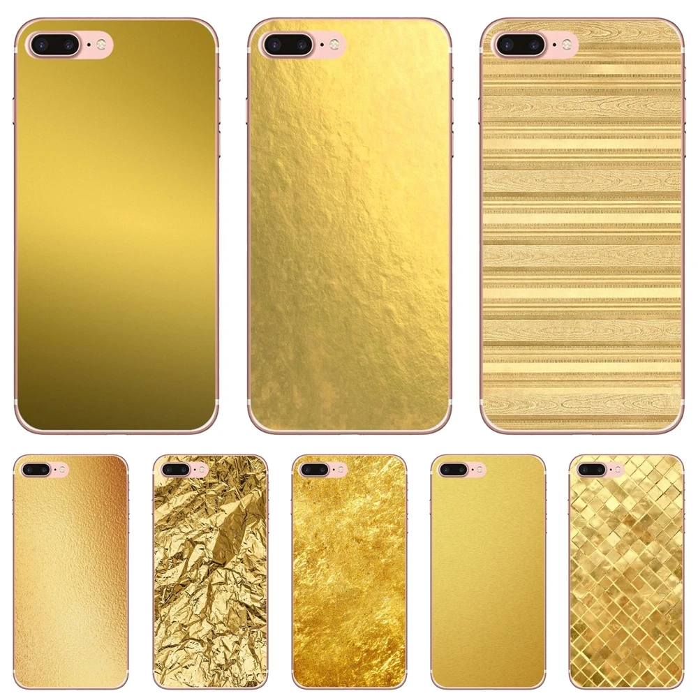 Metallic Gold Foil wallpaper Print For Xiaomi Mi Note 10 11 t lite A2 A3  Max Mix 2S 3 poco X3 nfc F2 F3 Pro M3 Soft Skin Cover|Ốp Chống Sốc Điện