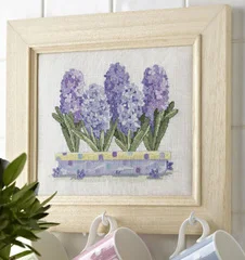 

H T Cross stitch set col217-2 flower [paradise of hyacinth] simple and precise printing