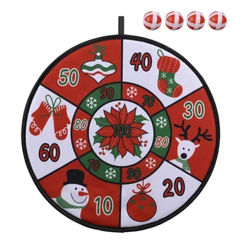 

Children Darts Board Christmas Wall Hanging Decoration With 4 Paste Balls For Kids Dart Game Party Game Supplies