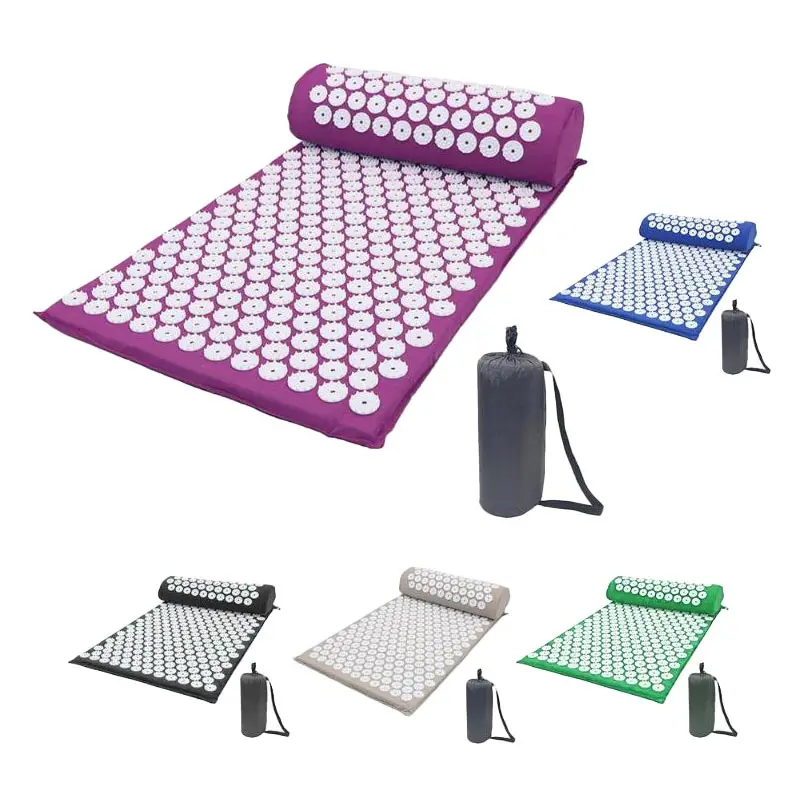 Acupressure Massage Mat or Yoga Mat with pillow set to release Body Pain for Fitness and health