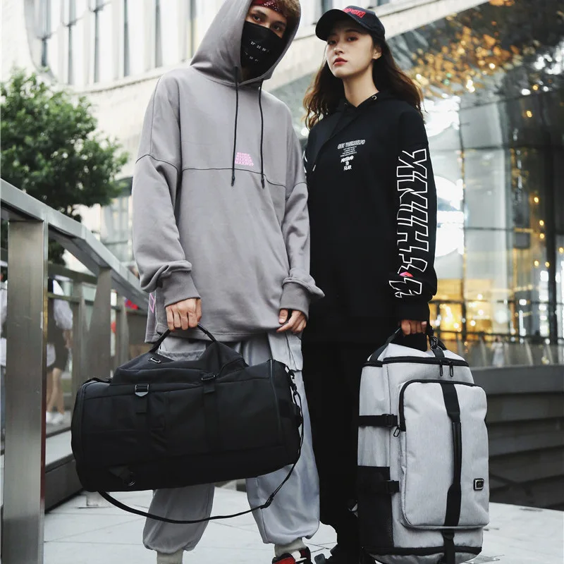 

2019 New Style Short Trip Handheld Traveling Bag Women's Large-Volume Business Trip Luggage Simple Travel Bag Light Gym Bag