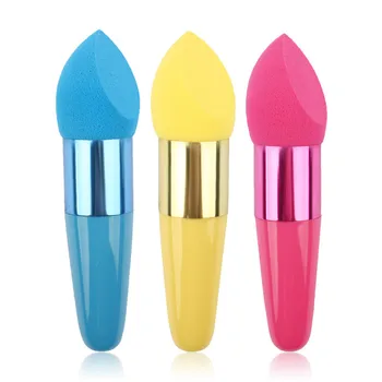 

Bevel-shaped Bullet Handle Puff Makeup Foundation Beauty Pen Sponge Puff 3 Color Make Up Sponge Freen Shipping