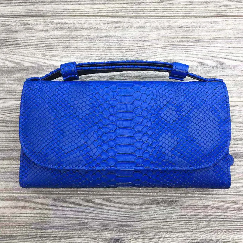 Черный клатч со змеиным узором, Женская роскошная дизайнерская сумка Bradn через плечо, сумки из змеиной кожи, женская сумка-тоут, ручная сумка - Цвет: Snake blue