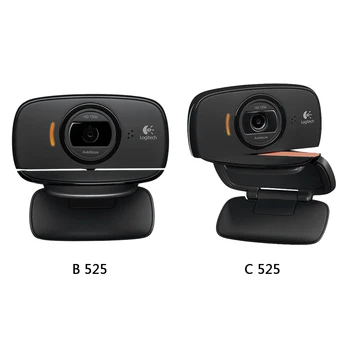 

Logitech B525/C525 720P HD Webcam with Mic Rotatable Computer Desktop Laptop Auto Focus Web Camera for Video Calling Conference