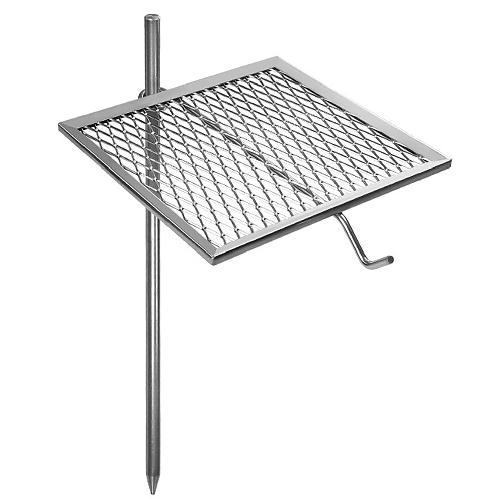 Portable Bbq Stainless Steel Folding Grill Campfire Stand For Hiking