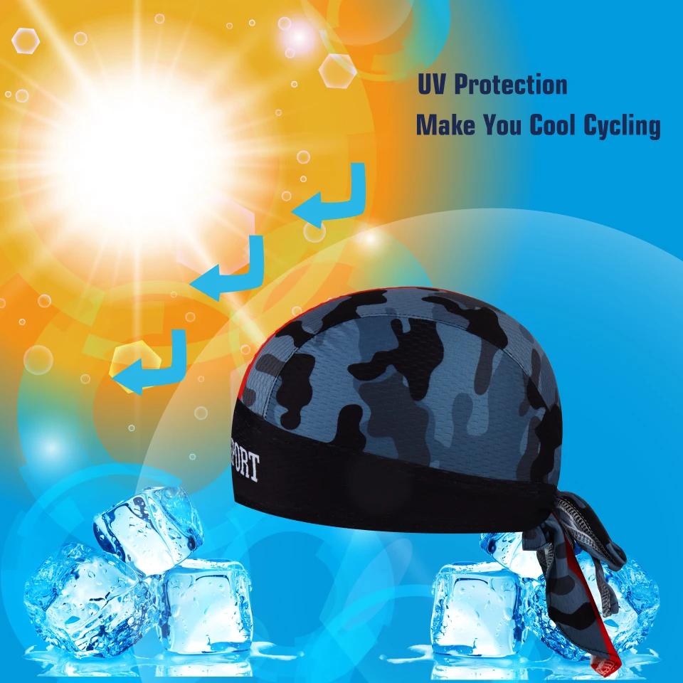 Cycling caps 100% Polyester Red Black Summer Men Racing Cycling Head Bandana Road Bike Camouflage Cycling Scarf Bandana Cap