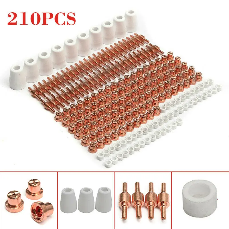 210 X/комплект воздуха плазменный резак расходные электрод наконечник фонарь PT-31 LG-40 CUT50
