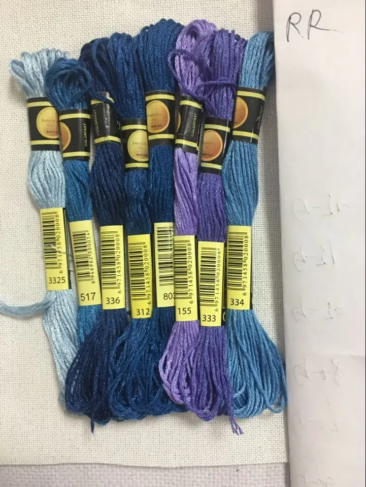 Multi Colors 8Pcs/lot 7.5m length Similar DMC Threads Cross Stitch Cotton Embroidery Threads For DIY Sewing Tools Accessories 2 - Цвет: розовато-Серый
