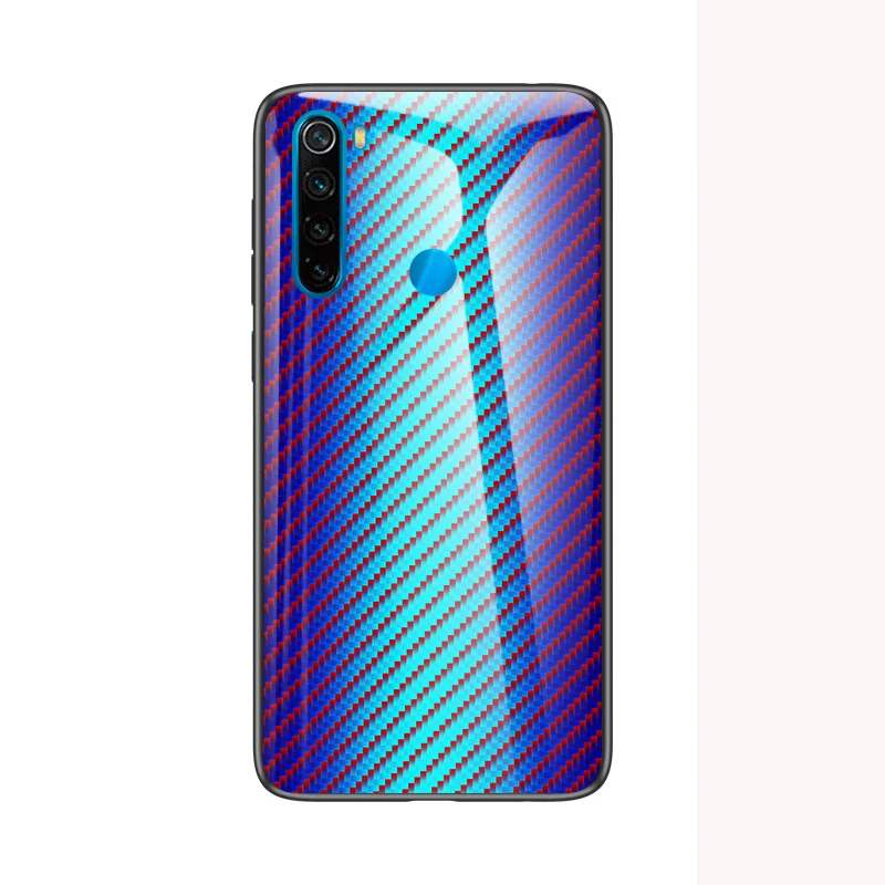 style 01 Для xiaomi redmi note 8T чехол из твердого закаленного стекла Модный градиентный чехол-накладка из углеродного волокна для xiaomi redmi note 8 8t оболочка - Цвет: style 01