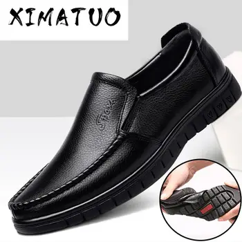 

Fashion Comfortable Breathable Soft Genuine Leather Loafers Shoes Mens Moccasin Shoes Casual Falts Men Winter Shoes