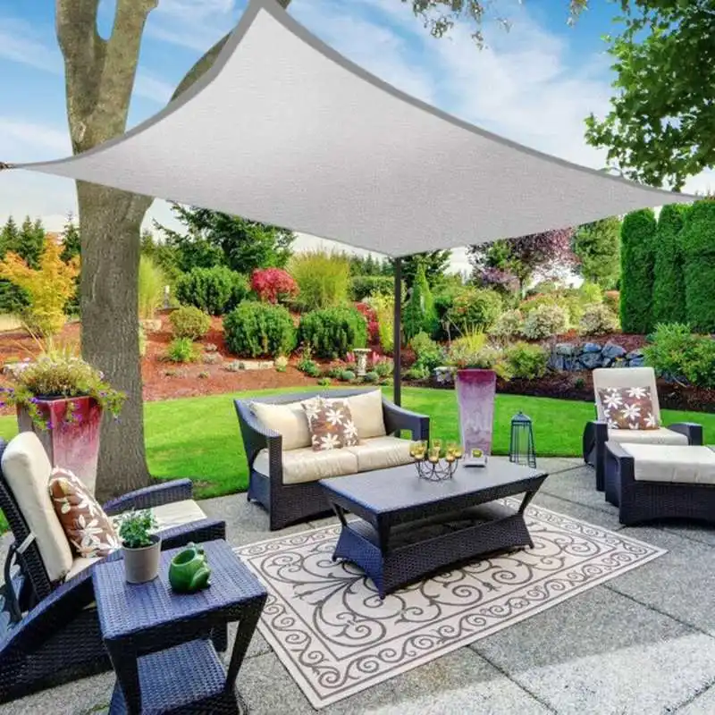 

3/4*5m 5*6m 6*8m UV Protection 70% Waterproof Oxford Cloth Outdoor Sun Sunscreen Shade Sails Net Canopies Yard Garden Encrypted