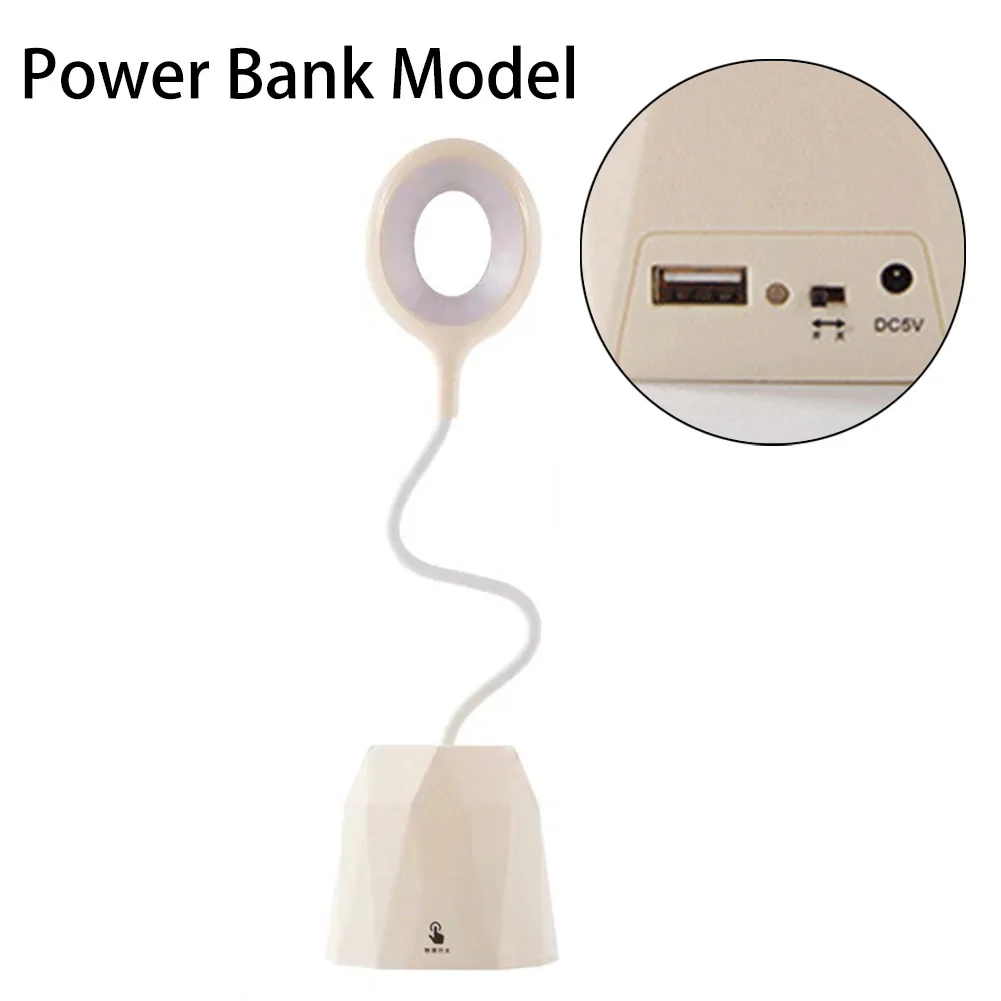 USB перезаряжаемая настольная лампа, светодиодный сенсорный Настольный светильник, гибкий светильник для чтения с держателем телефона/ручки, 360 градусов, экологически чистые настольные лампы - Испускаемый цвет: Yellow 4000mAh