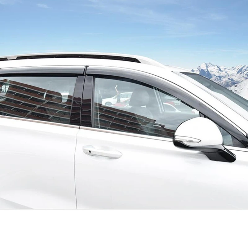 Для new Santa Fe оконный козырек из поликарбоната боковая защита от солнца и дождя внешний корпус 18 hyundai Santa украшения Аксессуары