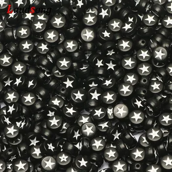 Black Letter Star Beads 1