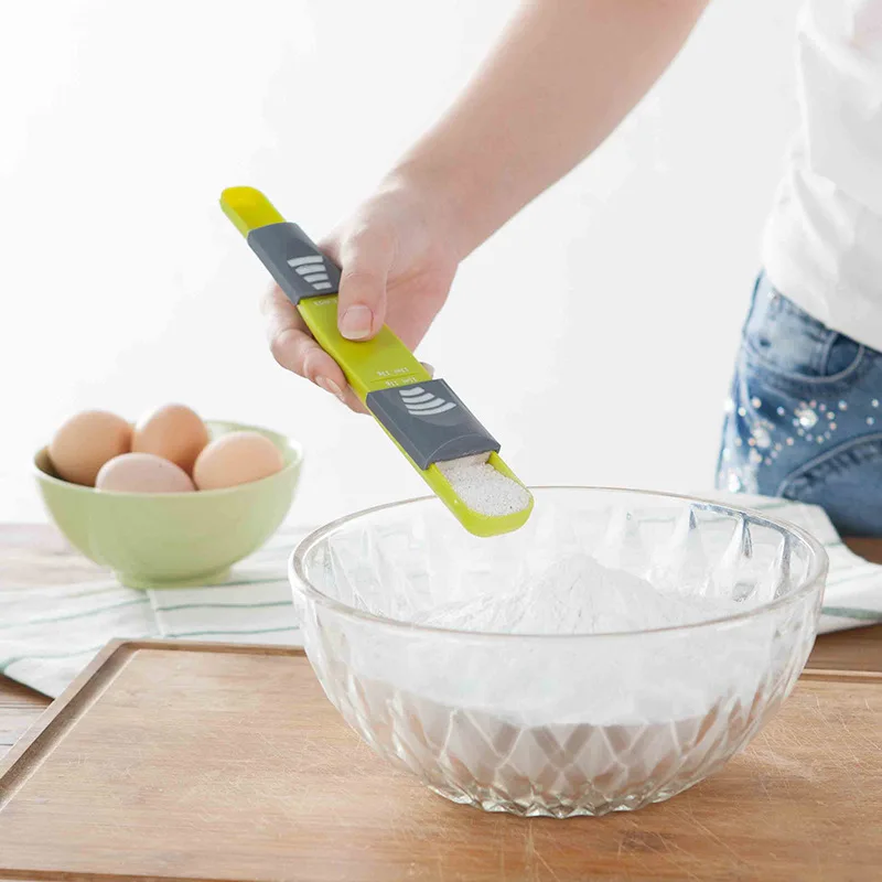 

LHX Kitchen Scales Measure Spoon Double End Eight Stalls Measuring Spoon For Salt Soup Coffee Tea Powder Kitchen Gadgets HP1154e