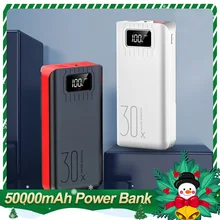 50000 мАч Мобильная мощность Быстрая зарядка внешний аккумулятор портативное Внешнее зарядное устройство для Xiaomi iPhone