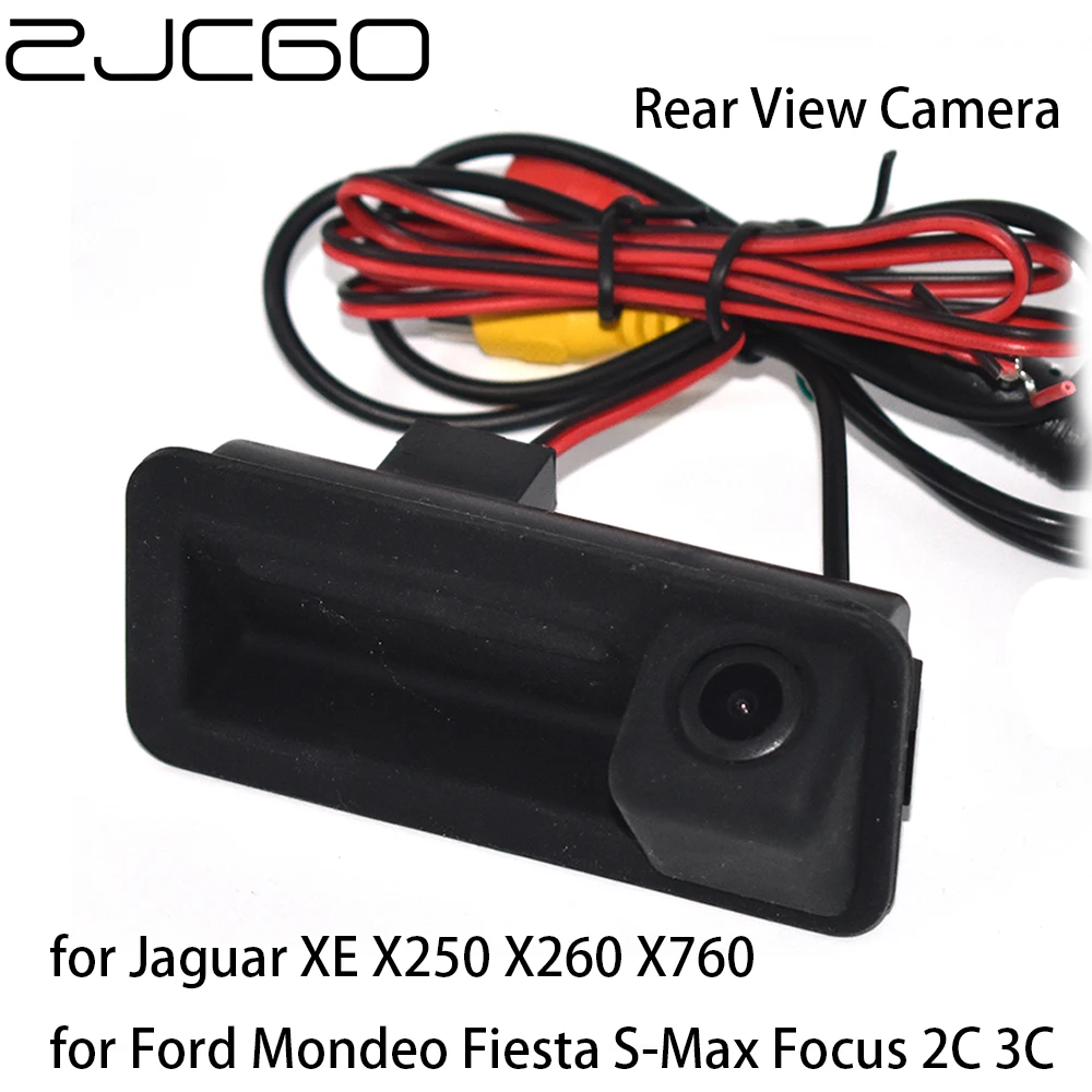 

ZJCGO Car Rear View Reverse Back Up Trunk Handle Camera for Jaguar XE X250 X260 X760 for Ford Mondeo Fiesta S-Max Focus 2C 3C