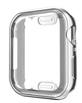 500 шт чехол для часов Ультратонкий чехол для Apple 4 3 2 1 42 мм 38 мм мягкий прозрачный ТПУ чехол для i Watch 5 44 мм 40 мм - Цвет: Серебристый