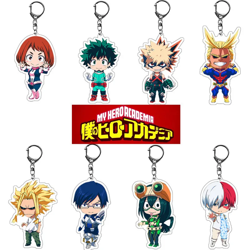 Anime Cute Popit Keychain For Lanyards My Hero Academia Black Hawks Figure Yaoyorozu Pvc Funko Pop Wholesale | Украшения и