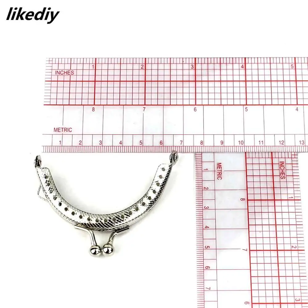 20 pcs/lot 6.5 cm silver basic style metal purse frame Kiss clasp lock high quality DIY bag accessories