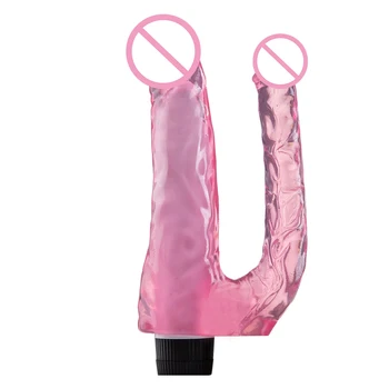 Vibrating Double Dildos Realistic Classic Vibration Penis Dick Dildo For Women Double Penetration Anus18 Masturbator 5