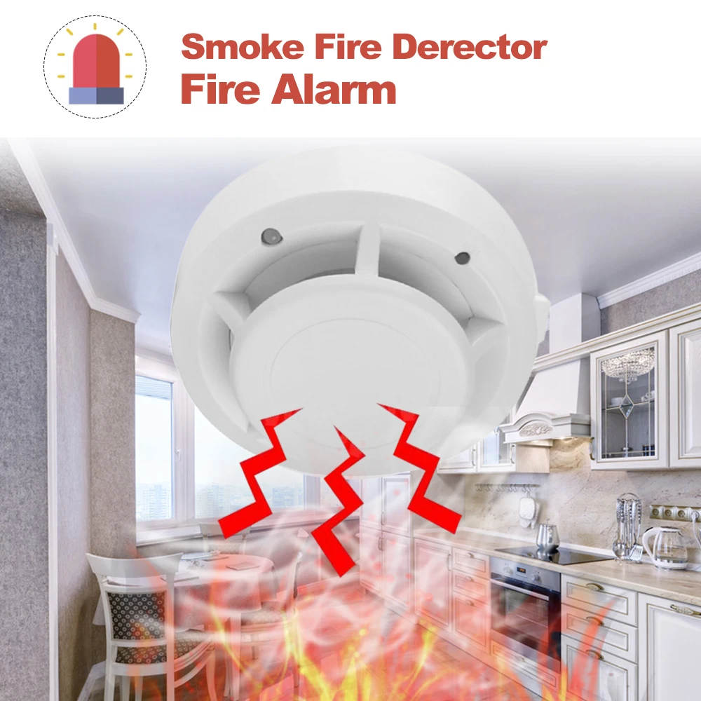 

Smart Independent Type Alarm Smoke Fire Sensitive Detector Home Security Wireless Alarm Smoke Detector Sensor Fire Equipment