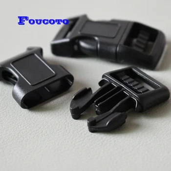 

200pcsc/lot Plastic belt loop coated release buckle backpack dog collar straps 20mm webbing outdoor bag accessories lanyard hook
