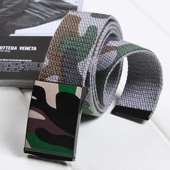 

NEW Unisex Camouflage Print Korean Style Fashion Casual Belt Couples lovers Man Woman Canvas Smooth Buckle Waist Belt gifts