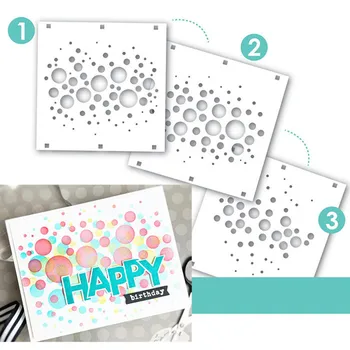 

Bubble Stencil Metal Cutting Dies and Stamps Stencil for DIY Scrapbooking/photo album Decorative Embossing DIY Paper Cards