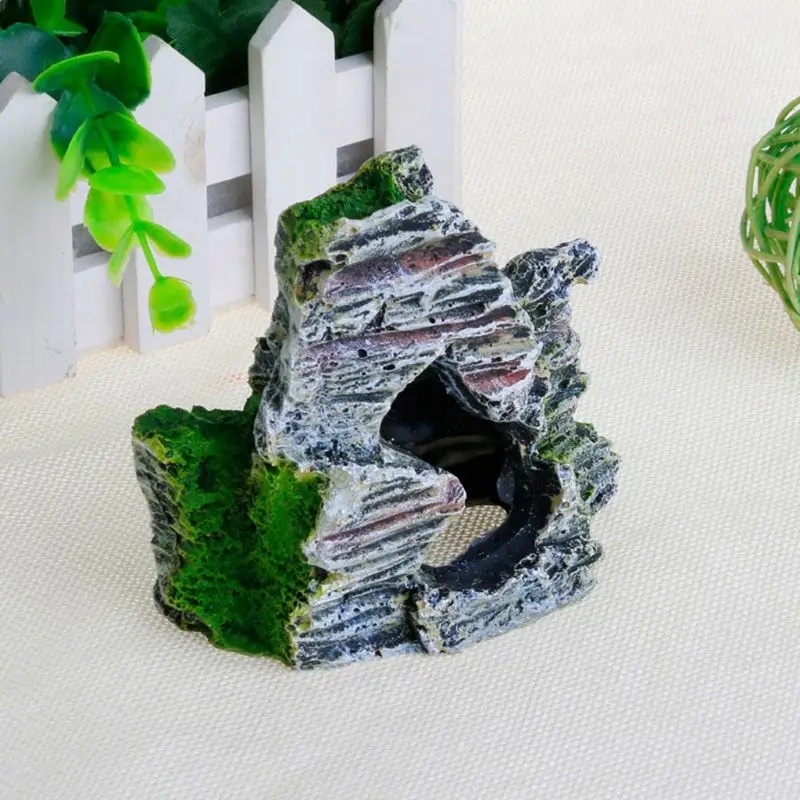 Aquarium Rockery Mountain View Rock Cave Stone Tree Fish Tank Ornament Decoration aquarium accessories