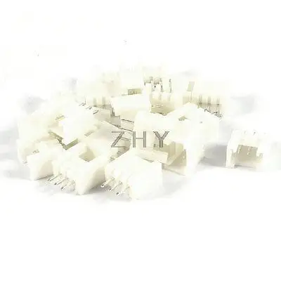 

20 Pcs Single Row 3 Pins 2mm Pitch Flat Header Socket Connector