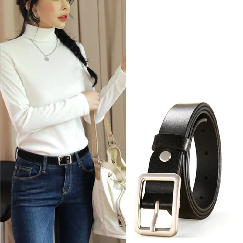 

New Designer Fashion Women's belts Genuine Leather Brand Straps Female Waistband Pin Buckles Fancy Vintage women belt 2.2cm