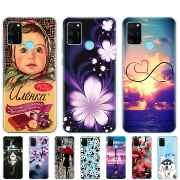 

Silicon Case For HONOR 9A Case 6.3" Soft TPU Back Phone Cover On Huawei Honor 9A 9 A MOA-LX9N Painting Protective Coque Bumper