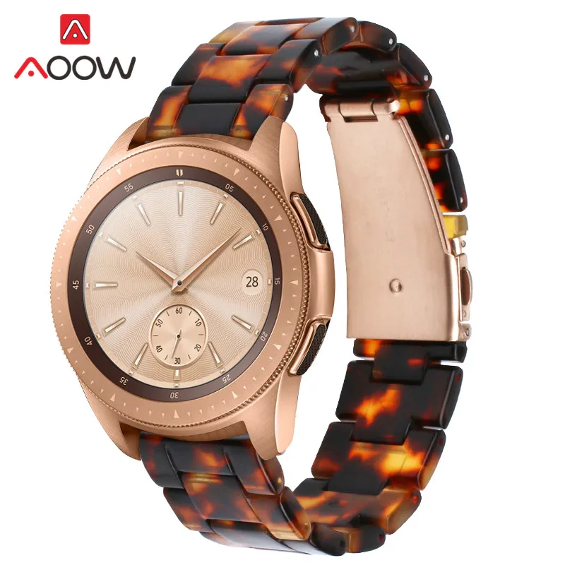 Ремешок для часов 20 мм 22 мм из смолы для samsung Galaxy Watch Active2 42 мм 46 мм gear S2 S3 huawei ремешок из нержавеющей стали с пряжкой correa