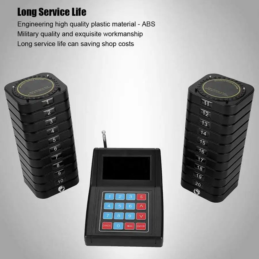 Wireless Calling Pagers System SU-669-S Waiter Pager Call Customer Paging Queue System Meal Extractor Queuing Receivers for cafe